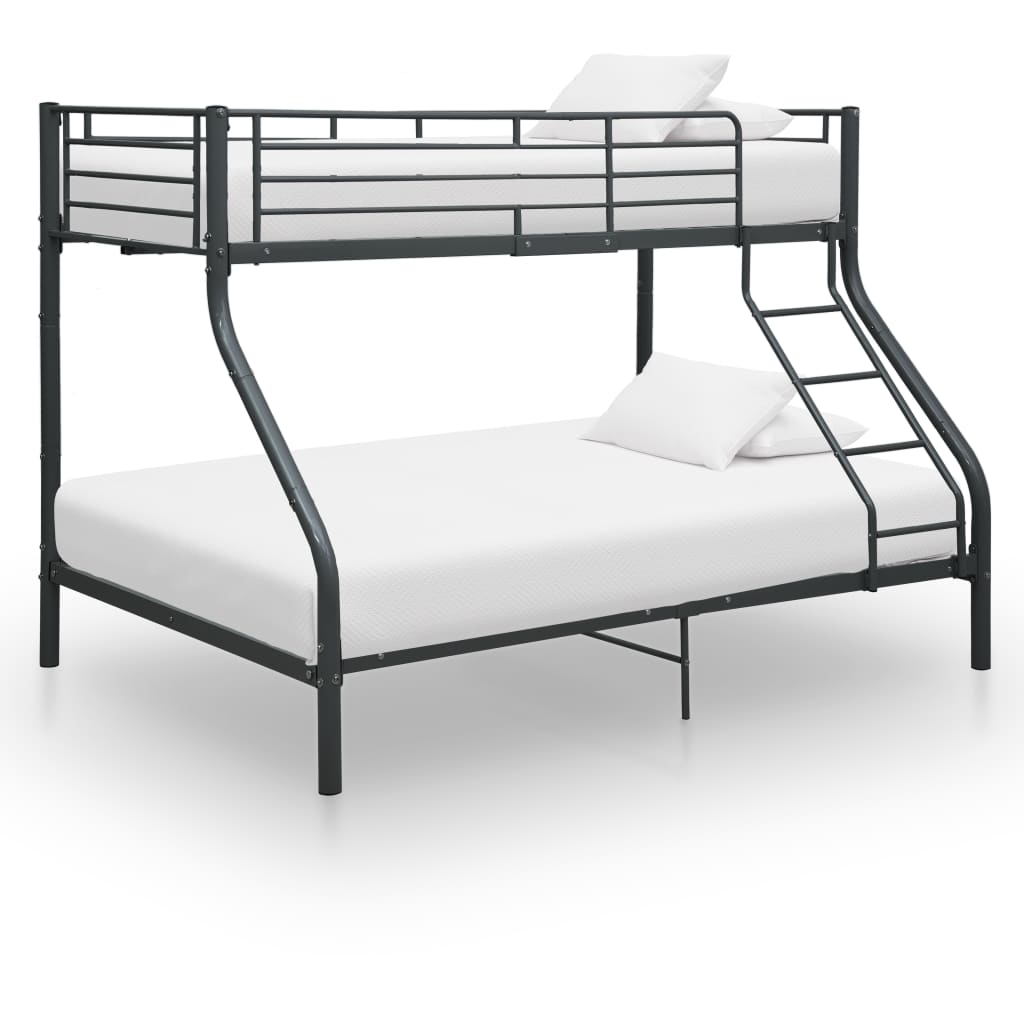 Cadre de lit superposé sans matelas noir 140x200 cm/90x200 cm - XIOS