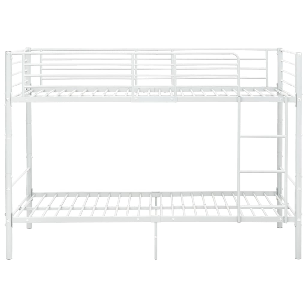 Lit superposé sans matelas blanc métal 90x200 cm - XIOS