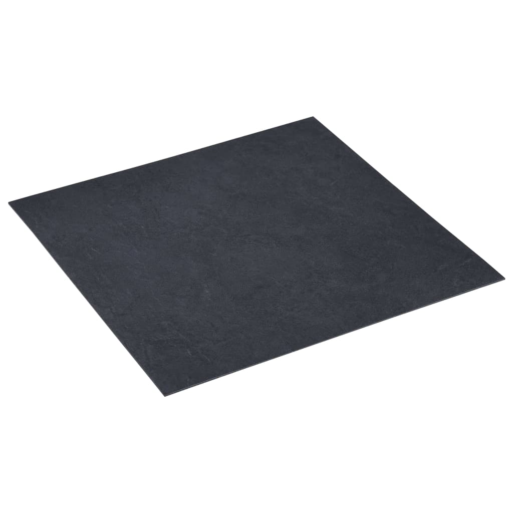Dalles de plancher autoadhésives 5,11 m² PVC noir marbre Tapis & revêtements de sol vidaXL