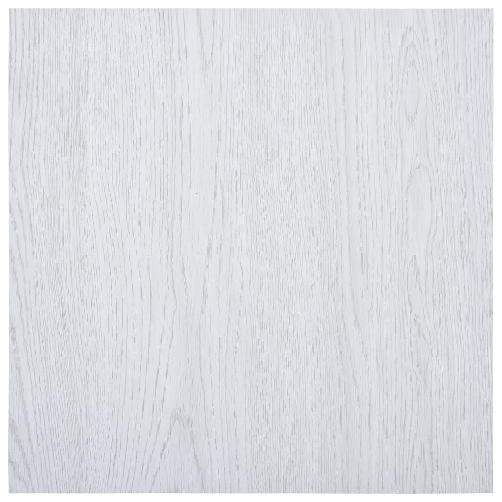 Dalles de plancher autoadhésives 5,11 m² PVC blanc Tapis & revêtements de sol vidaXL