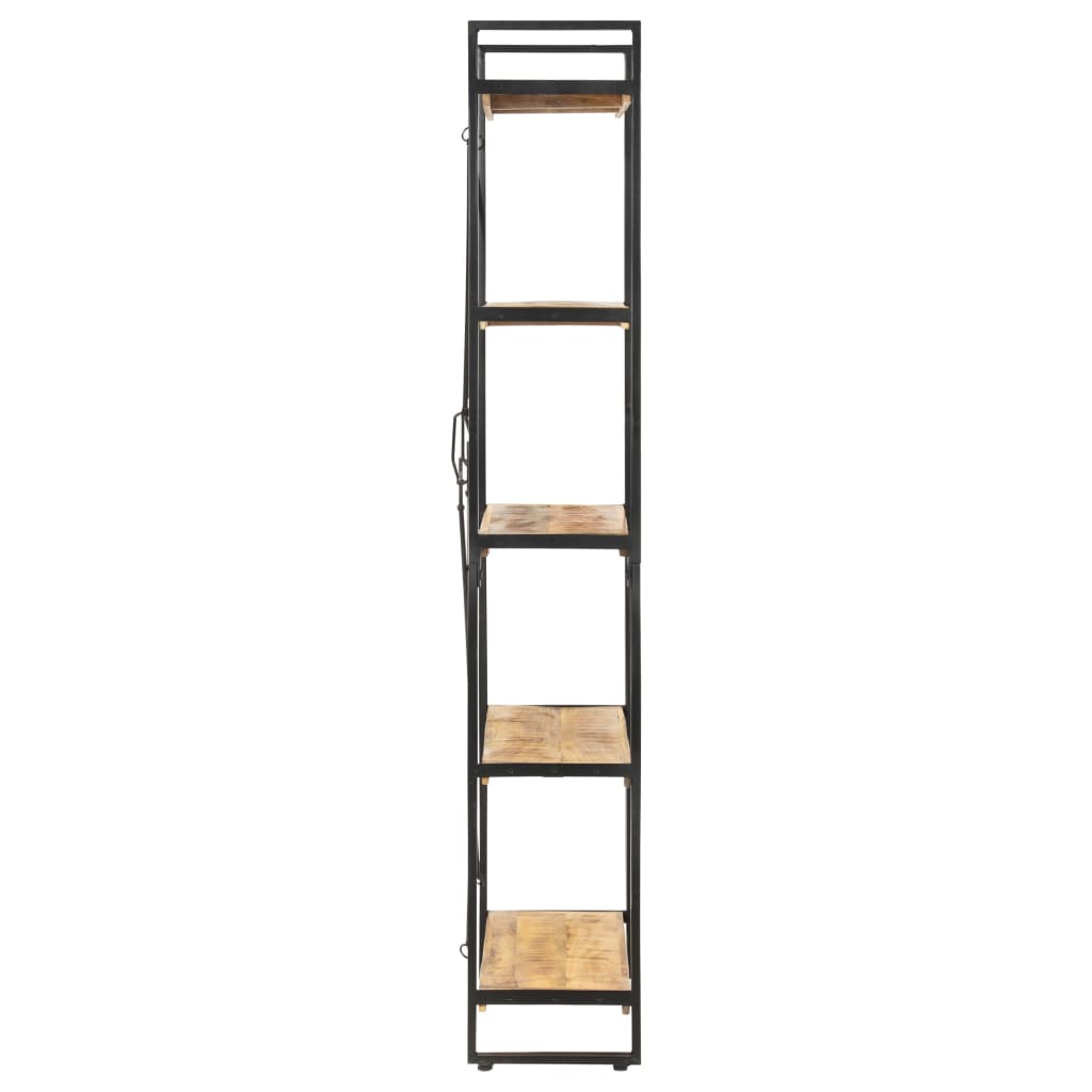 Bibliothèque 5 niveaux 90x30x180 cm Bois solide de manguier - XIOS