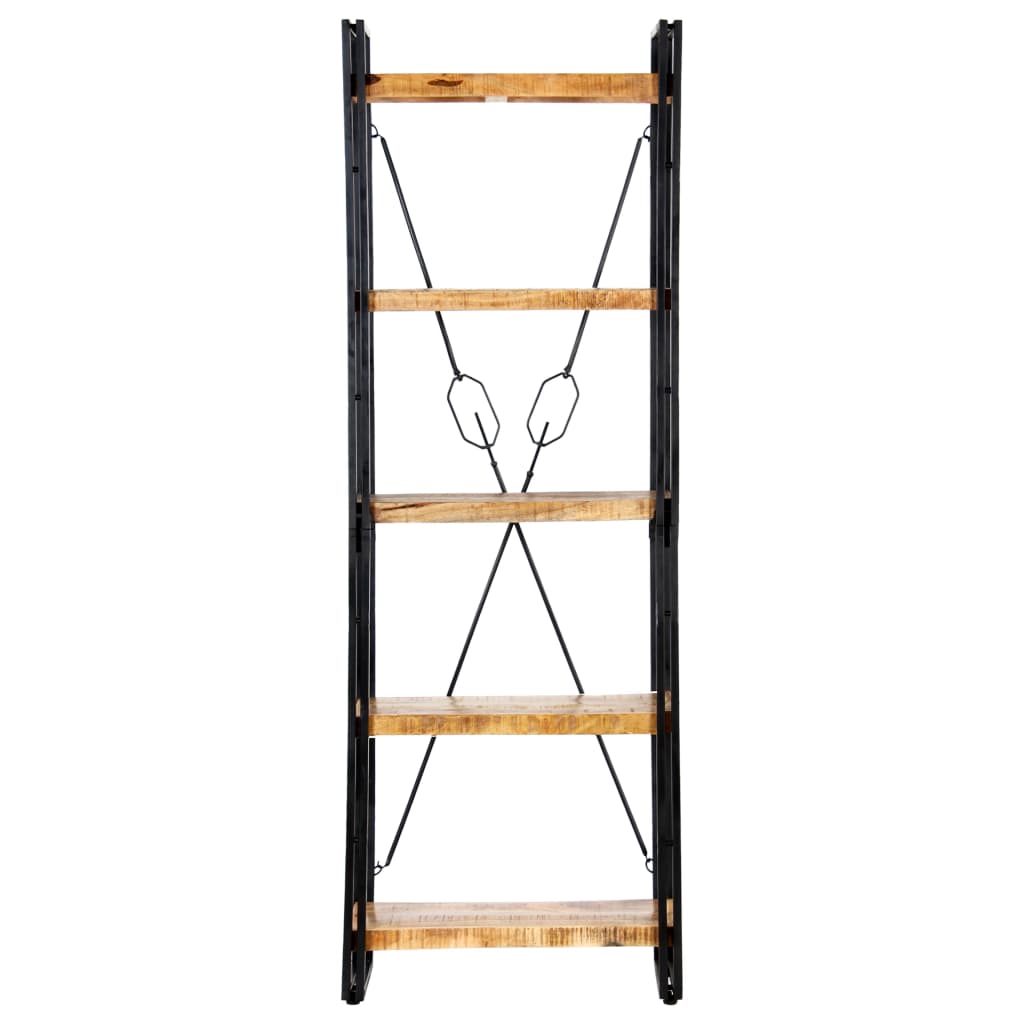 Bibliothèque à 5 niveaux 60x30x180 cm Bois de manguier solide - XIOS