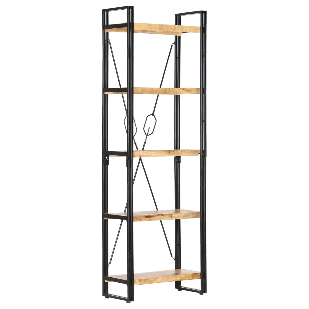 Bibliothèque à 5 niveaux 60x30x180 cm Bois de manguier solide - XIOS