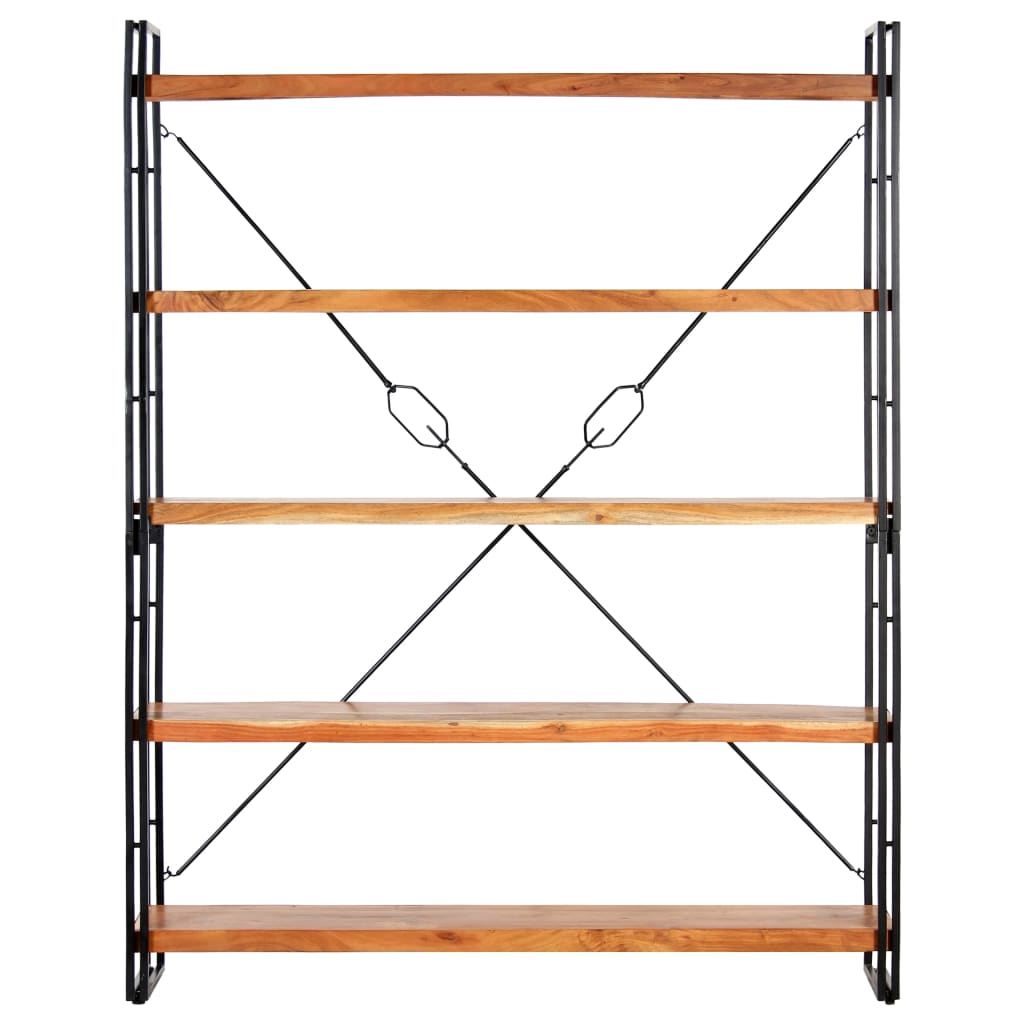 Bibliothèque à 5 niveaux 140x30x180 cm Bois d'acacia solide - XIOS