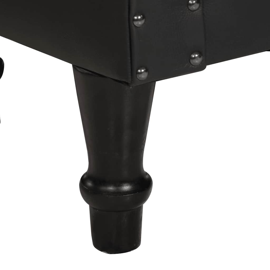 Chaise cabriolet noir cuir véritable - XIOS