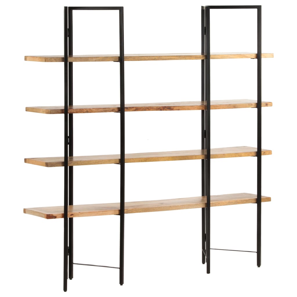 Bibliothèque à 4 niveaux 160x35x160 cm Bois de manguier massif - XIOS