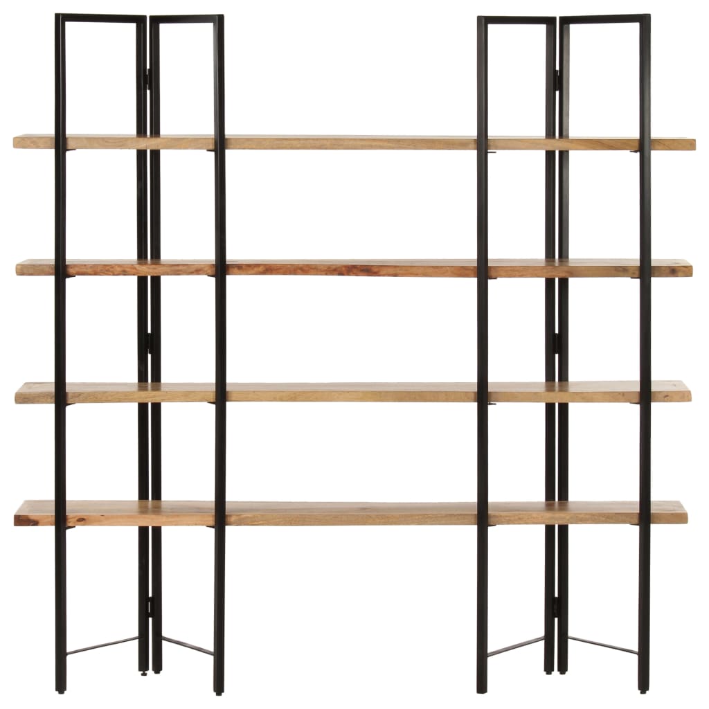 Bibliothèque à 4 niveaux 160x35x160 cm Bois de manguier massif - XIOS