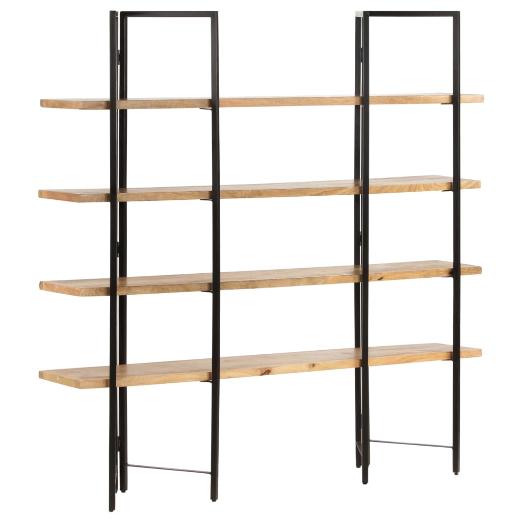 Bibliothèque à 4 niveaux 160x35x160 cm Bois de manguier massif - XIOS