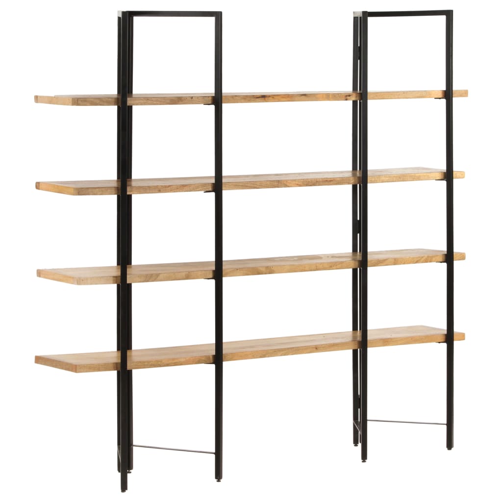 Bibliothèque à 4 niveaux 160x35x160 cm Bois de manguier massif - XIOS