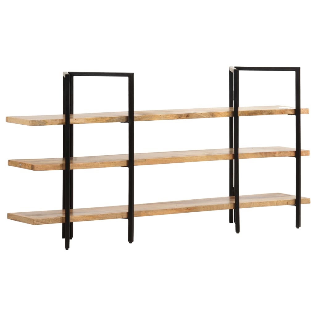 Bibliothèque à 3 niveaux 160x31x80 cm Bois de manguier massif Bibliothèques vidaXL