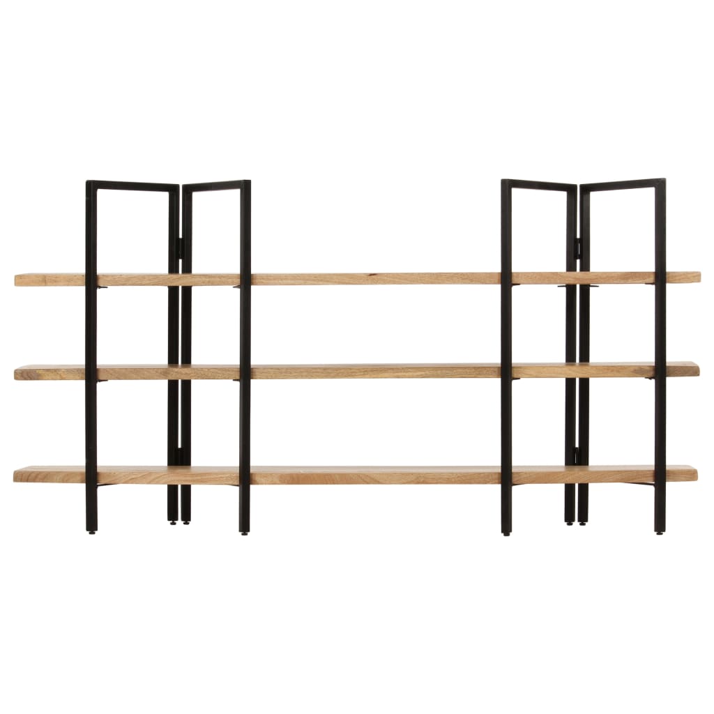Bibliothèque à 3 niveaux 160x31x80 cm Bois de manguier massif Bibliothèques vidaXL
