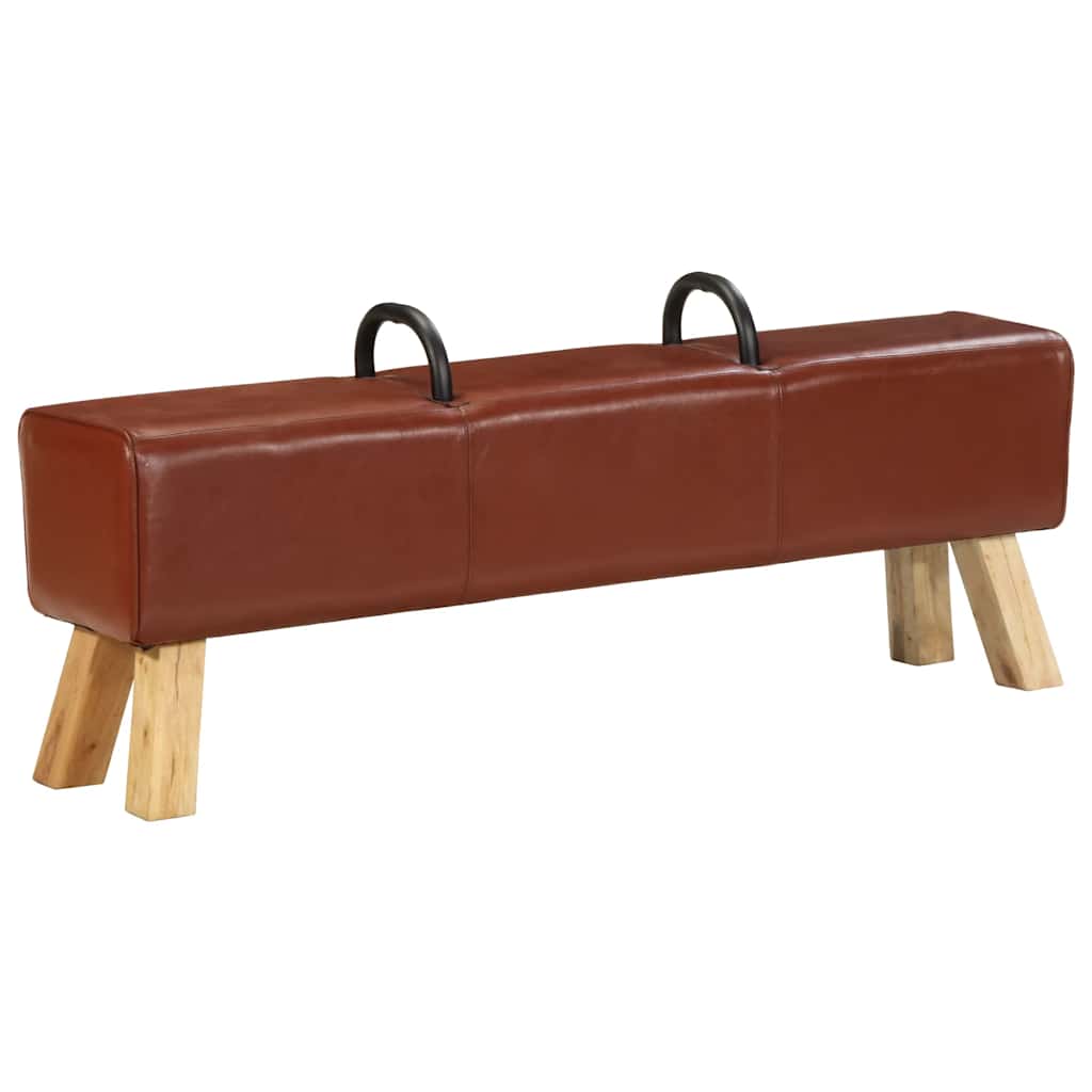 Banc cheval d'arçon vintage Cuir véritable de chèvre - XIOS