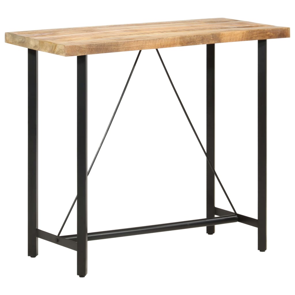 Table de bar 120x58x107 cm Bois de manguier brut - XIOS