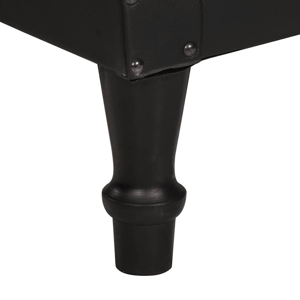 Chaise cabriolet Noir Cuir véritable de chèvre - XIOS