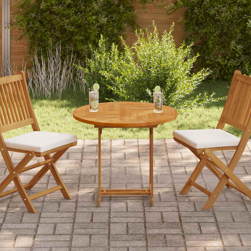 Dessus de table Bois de teck solide Rond 2,5 cm 80 cm - XIOS