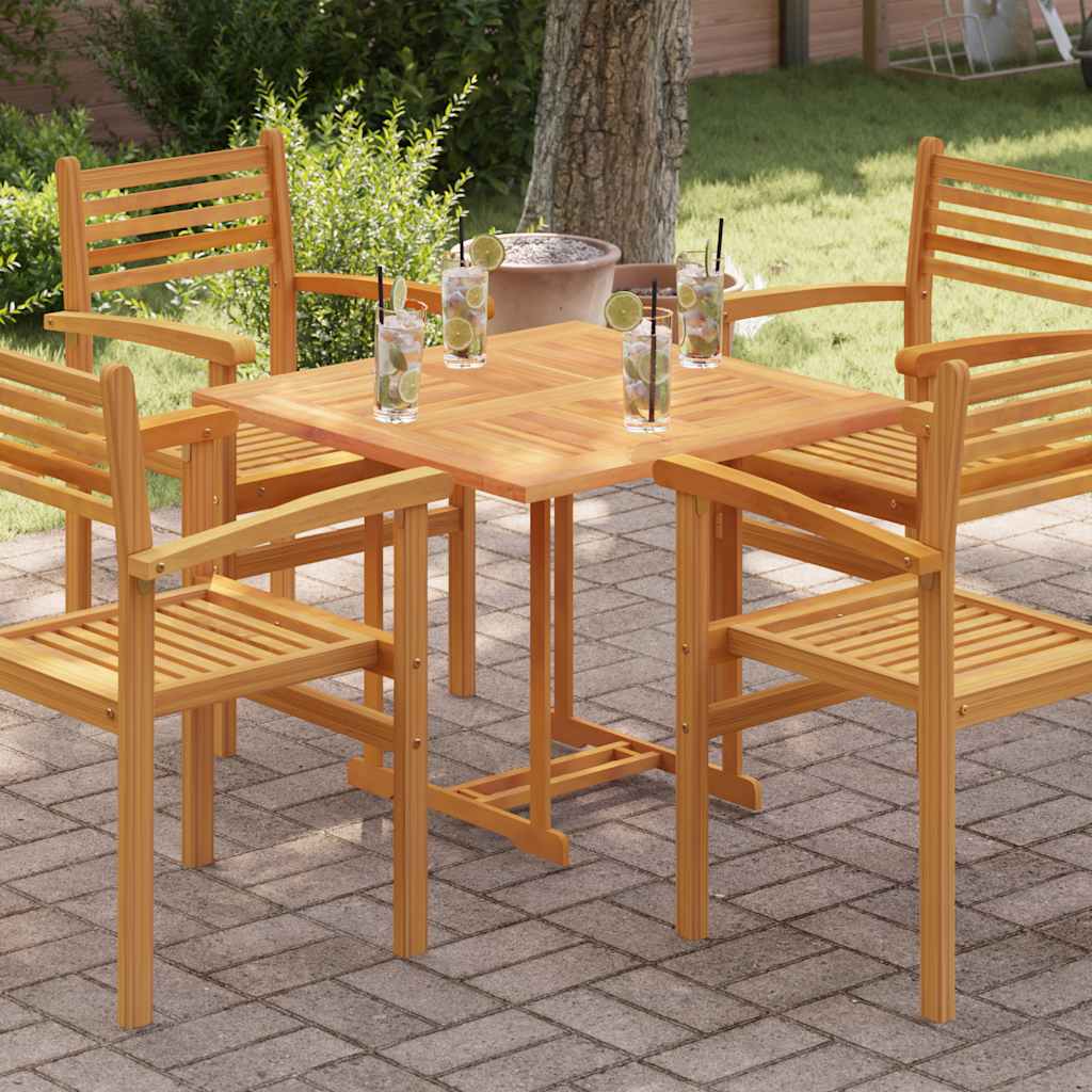 Dessus de table Bois de teck solide Carré 80x80x2,5 cm - XIOS
