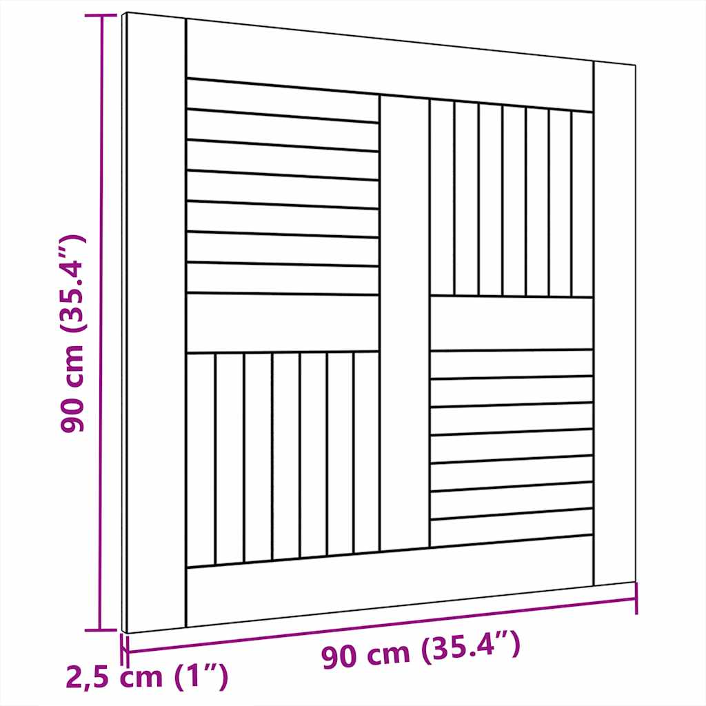 Dessus de table Bois de teck solide Carré 90x90x2,5 cm - XIOS