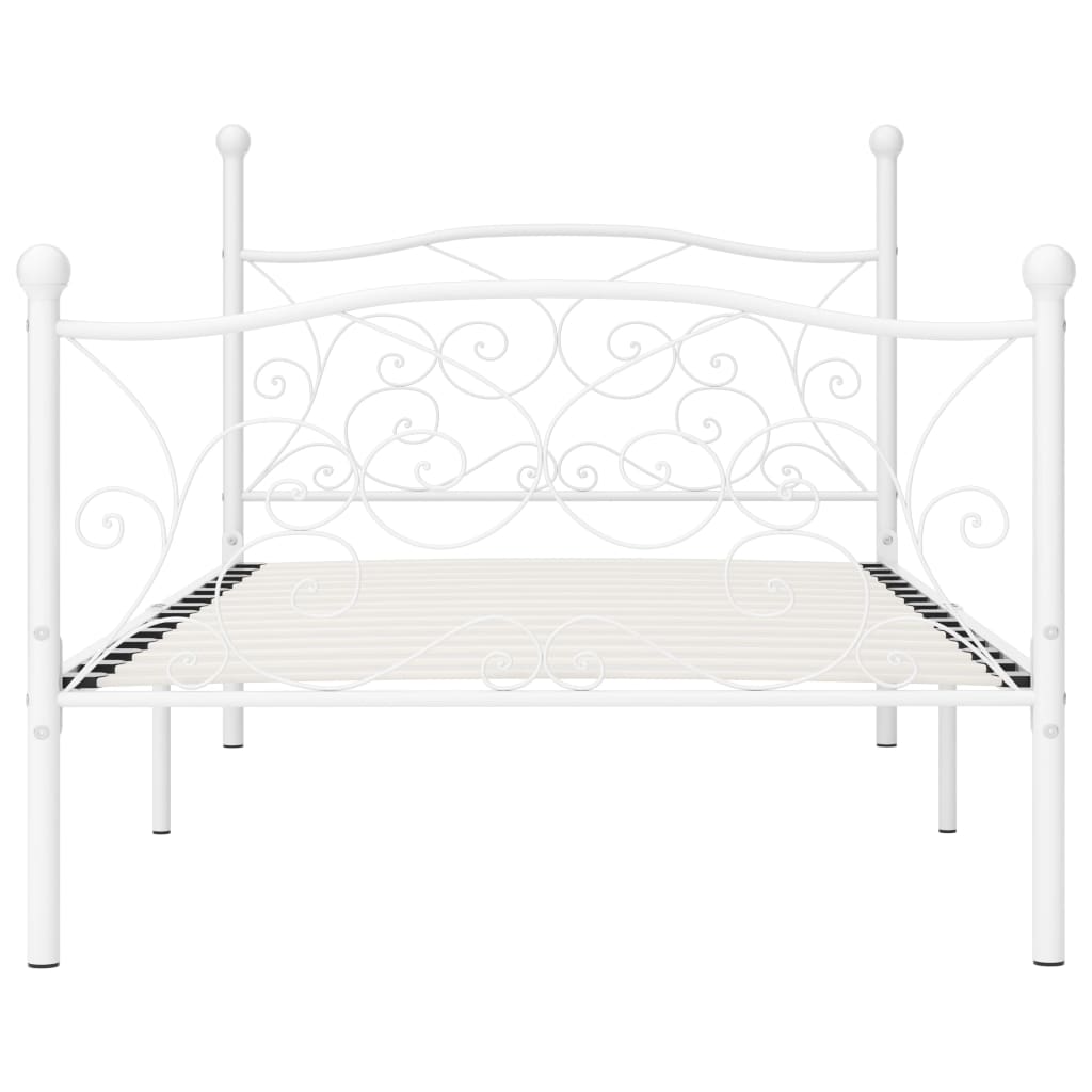 Cadre de lit sans matelas avec sommier à lattes métal 90x200 cm - XIOS