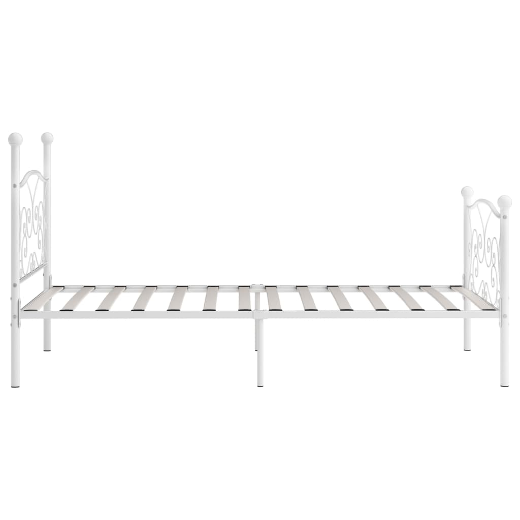 Cadre de lit sans matelas avec sommier à lattes métal 90x200 cm - XIOS