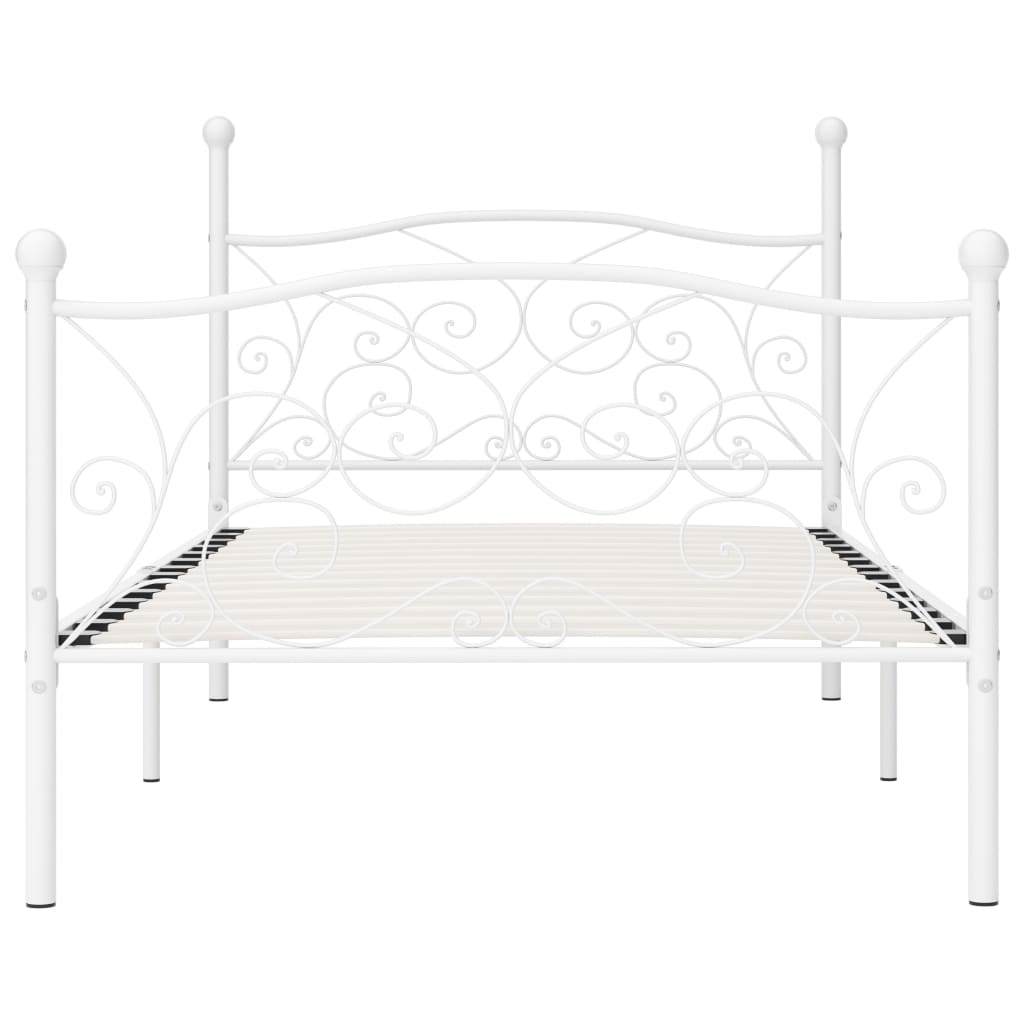 Cadre de lit sans matelas avec sommier à lattes métal 100x200cm - XIOS