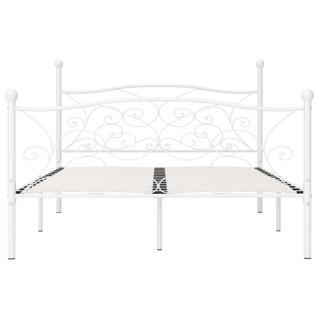Cadre de lit sans matelas avec sommier à lattes métal 140x200cm - XIOS