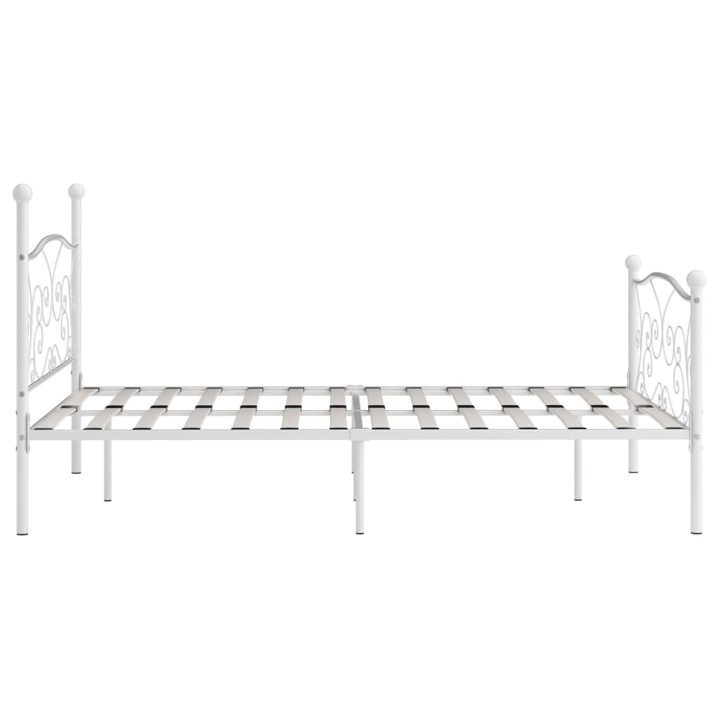 Cadre de lit sans matelas avec sommier à lattes métal 140x200cm - XIOS