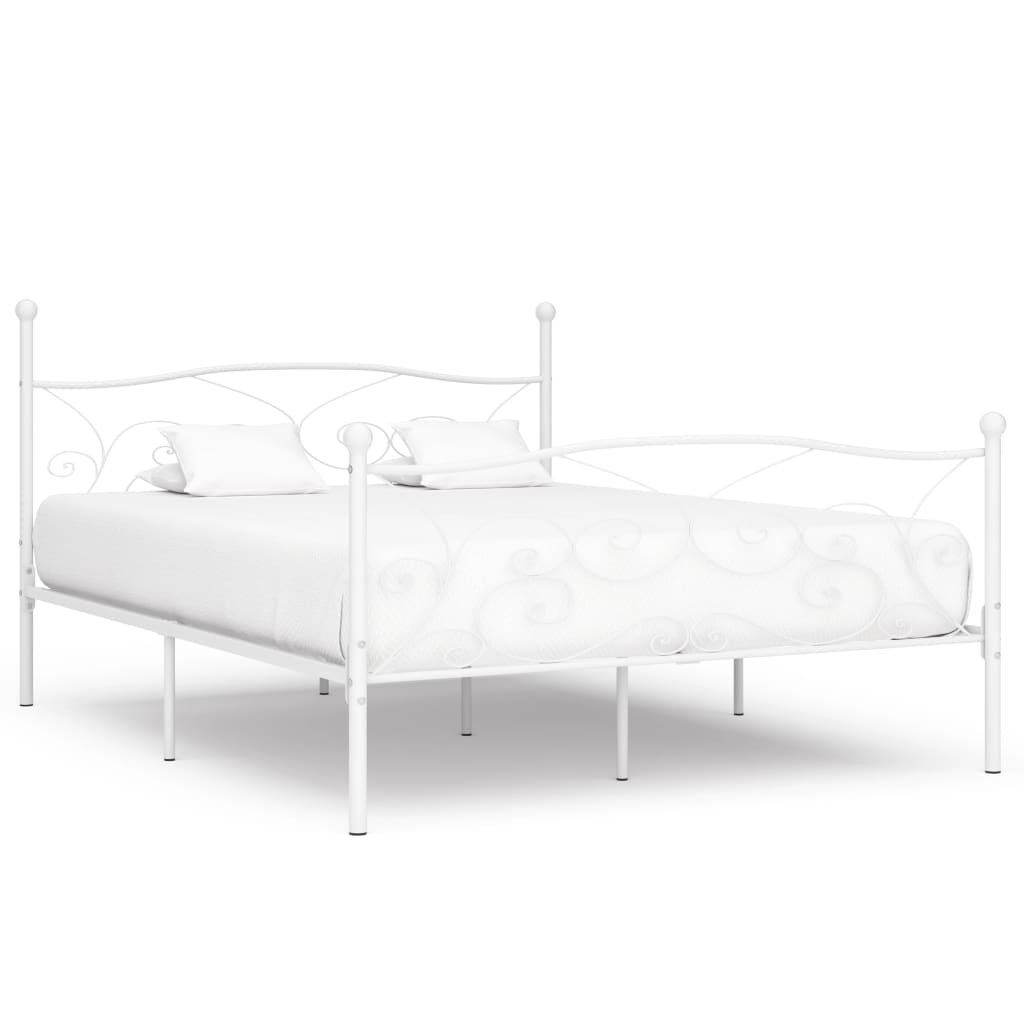 Cadre de lit sans matelas avec sommier à lattes métal 200x200cm - XIOS