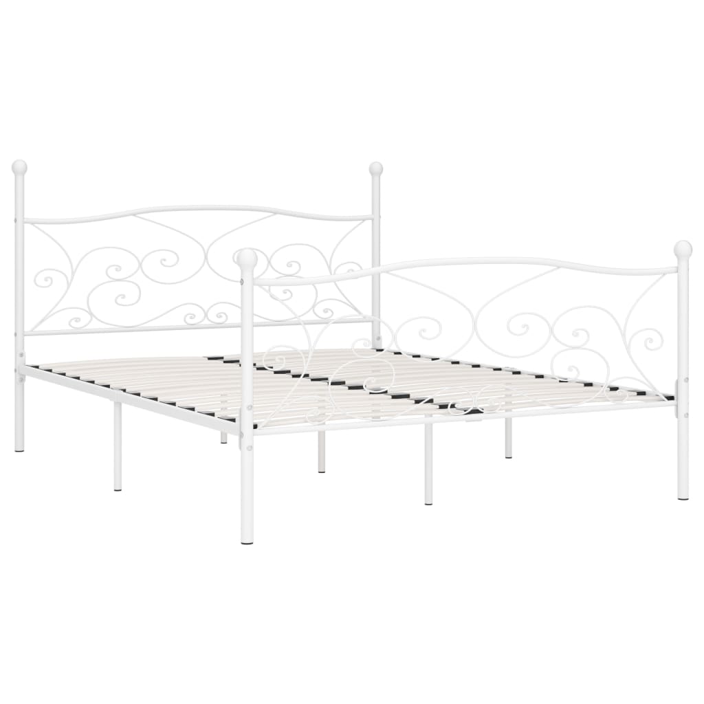 Cadre de lit sans matelas avec sommier à lattes métal 200x200cm - XIOS