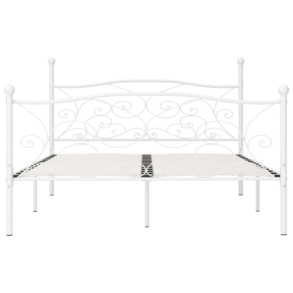Cadre de lit sans matelas avec sommier à lattes métal 200x200cm - XIOS