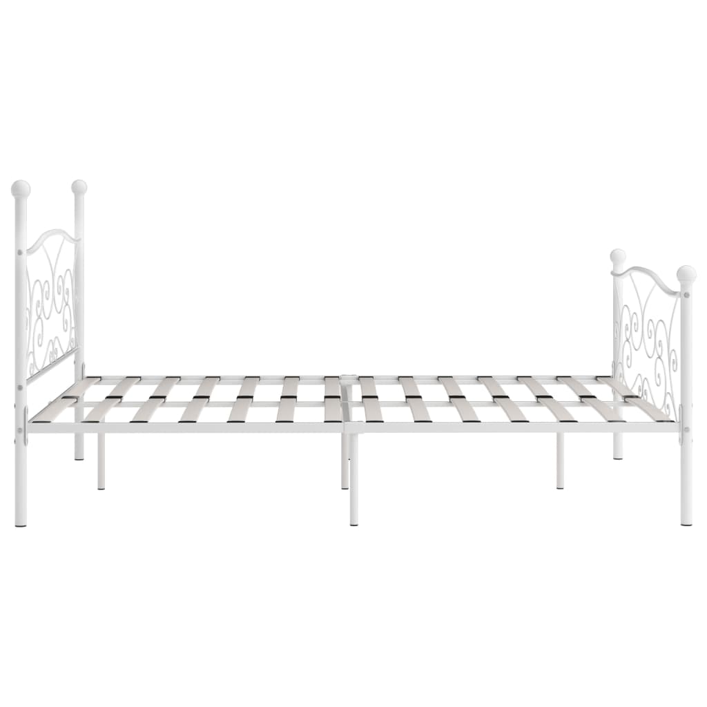 Cadre de lit sans matelas avec sommier à lattes métal 200x200cm - XIOS
