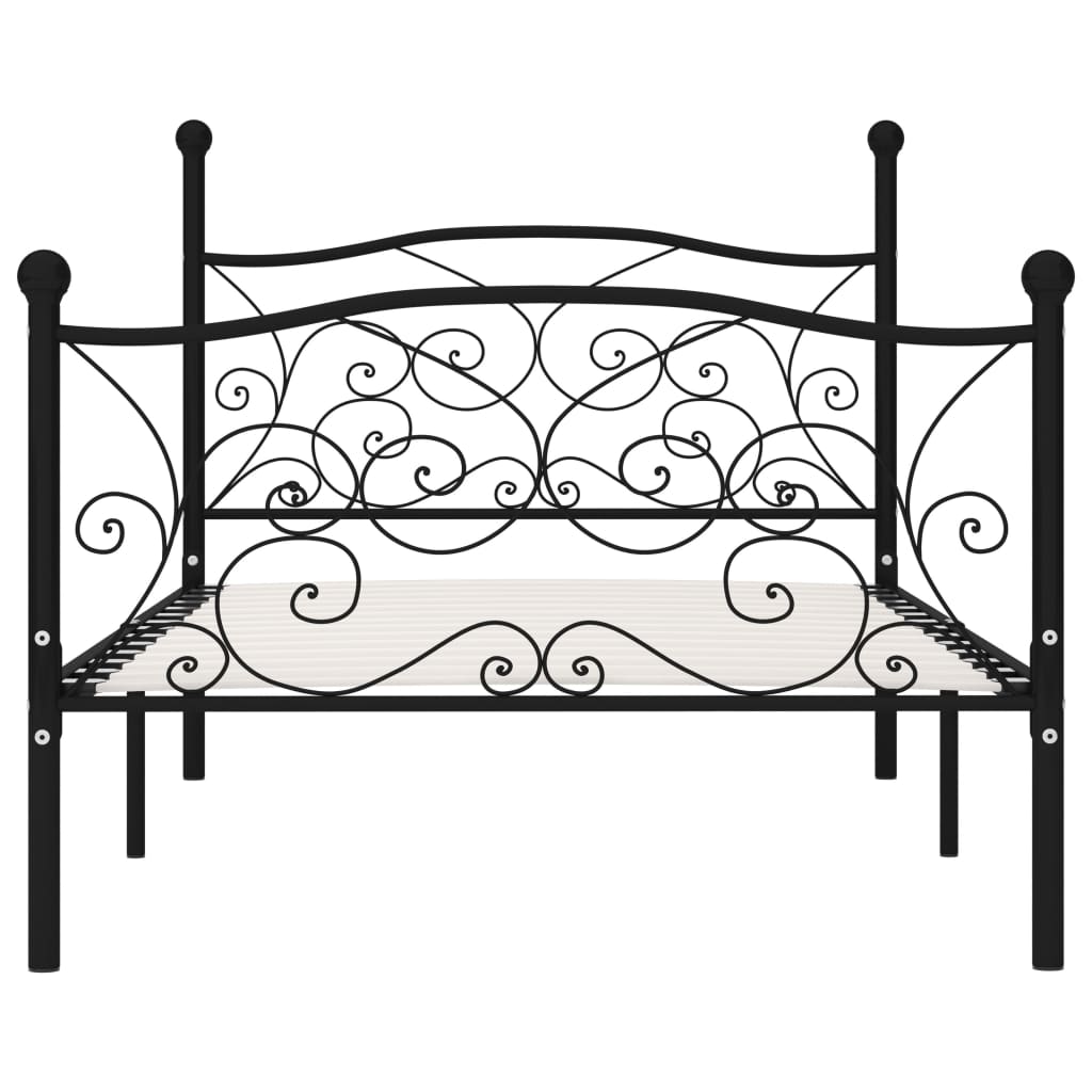 Cadre de lit sans matelas avec sommier à lattes métal 90x200 cm - XIOS