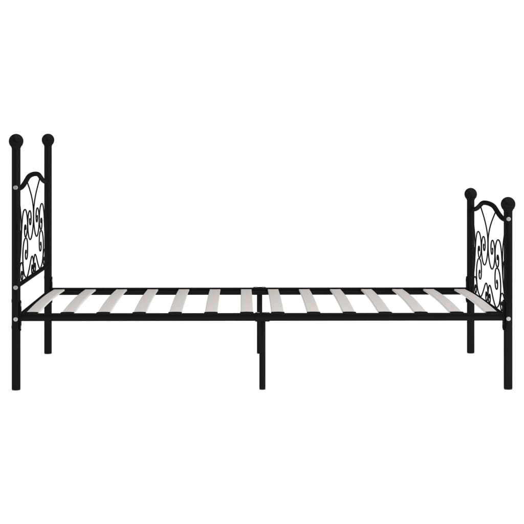 Cadre de lit sans matelas avec sommier à lattes métal 90x200 cm - XIOS