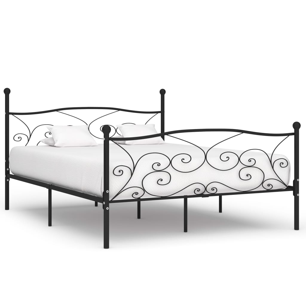 Cadre de lit sans matelas avec sommier à lattes métal 200x200cm - XIOS