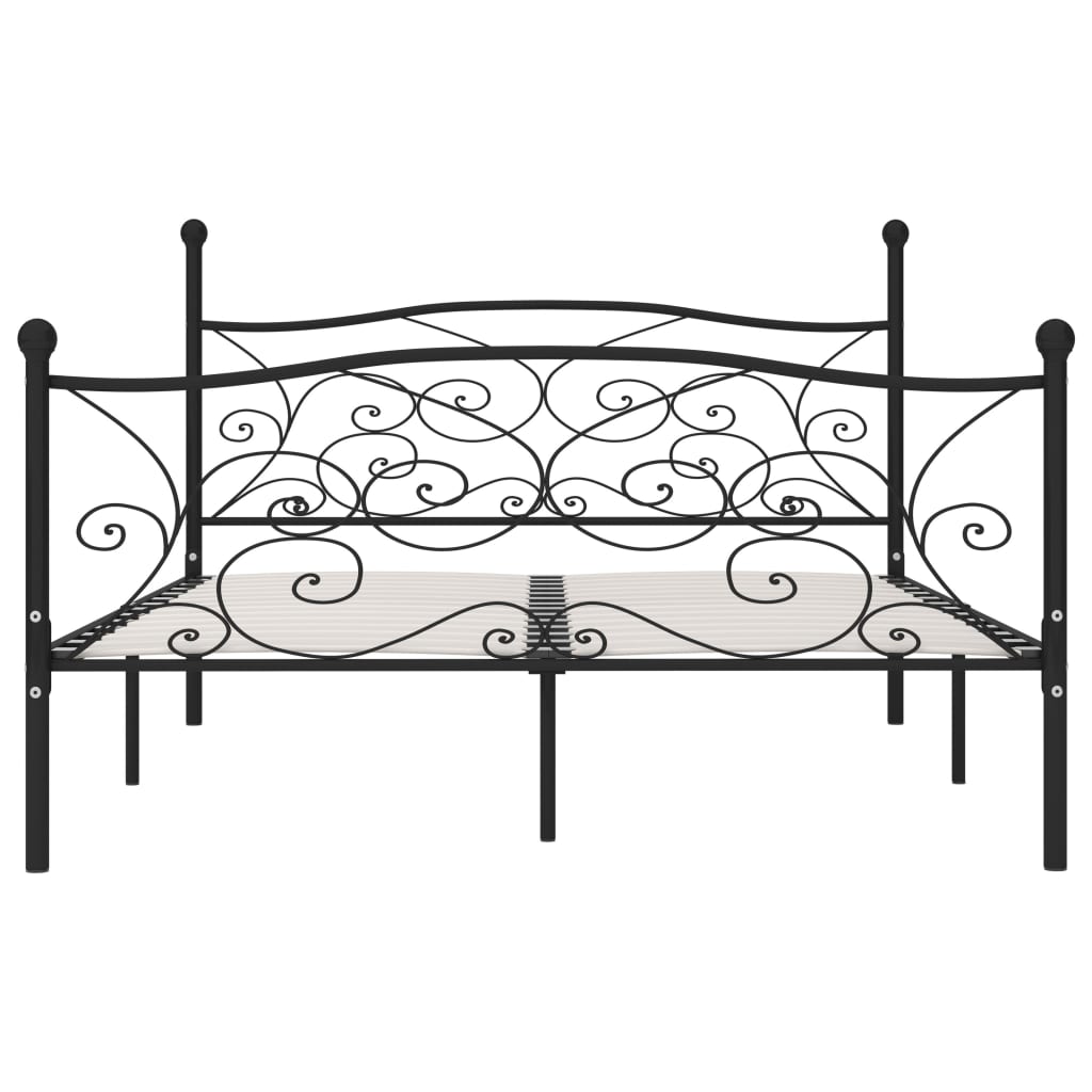 Cadre de lit sans matelas avec sommier à lattes métal 200x200cm - XIOS