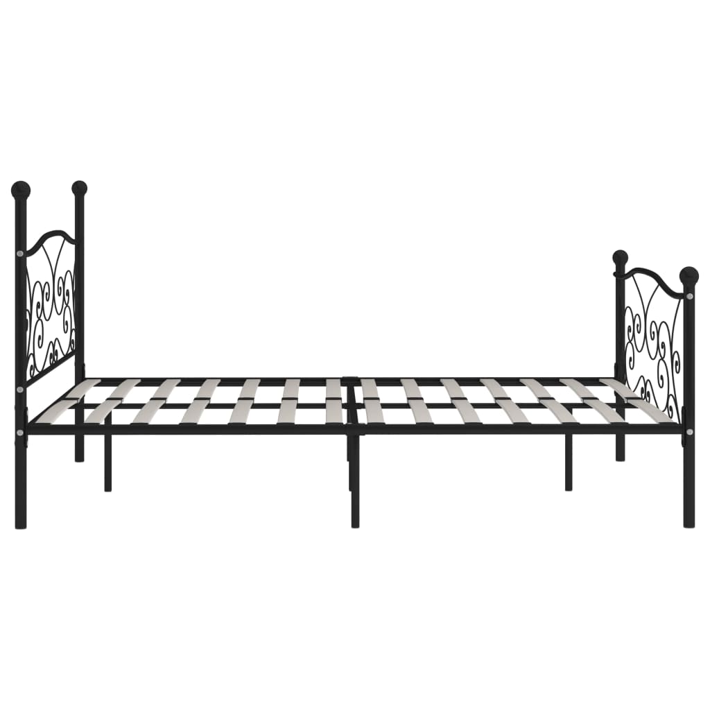 Cadre de lit sans matelas avec sommier à lattes métal 200x200cm - XIOS