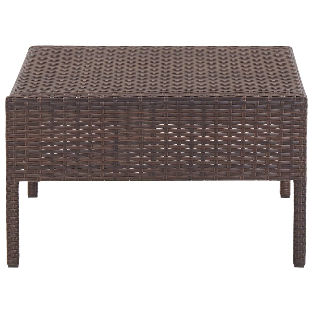 Salon de jardin 5 pcs avec coussins Résine tressée Marron - XIOS