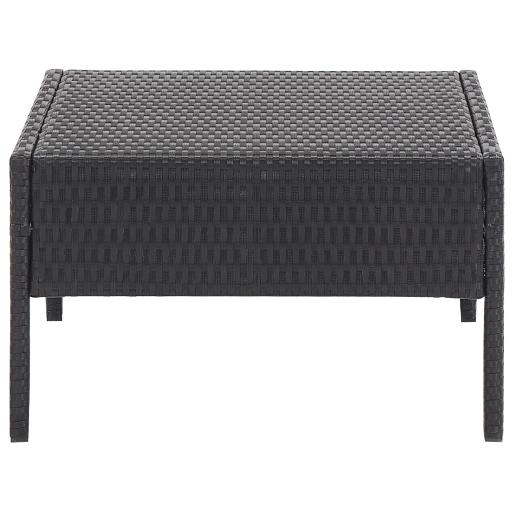 Salon de jardin 5 pcs avec coussins résine tressée noir - XIOS