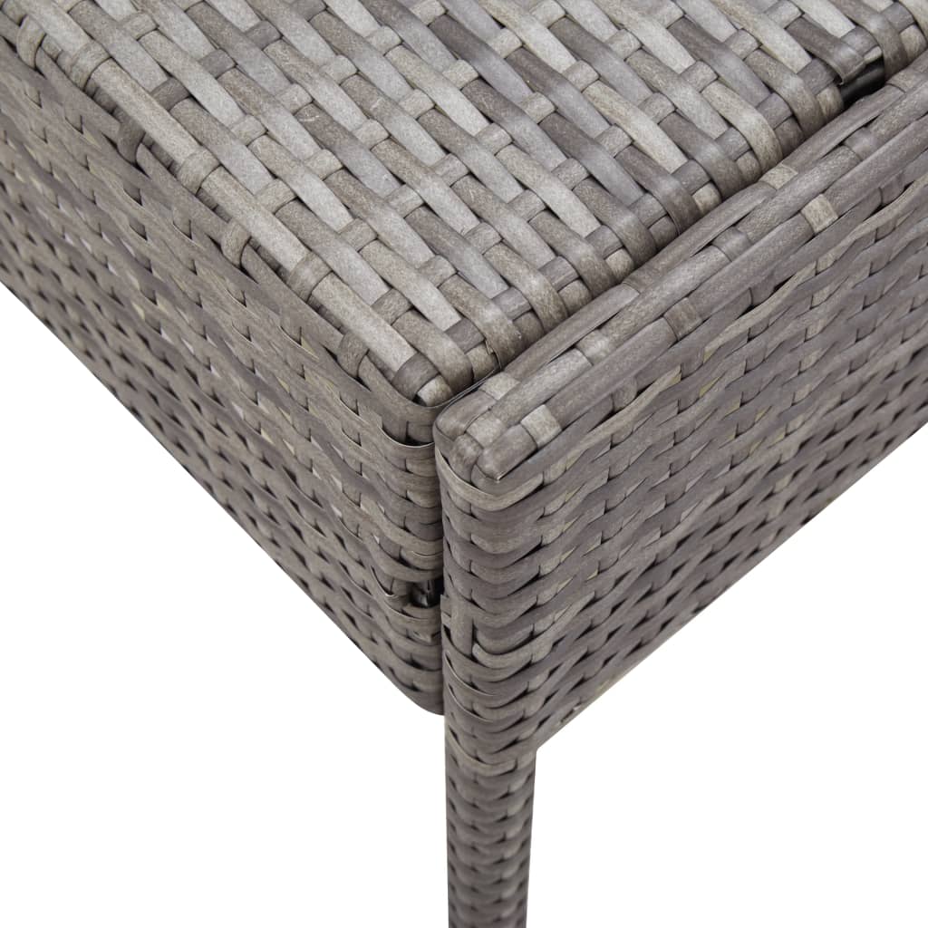 Salon de jardin 5 pcs avec coussins résine tressée gris - XIOS
