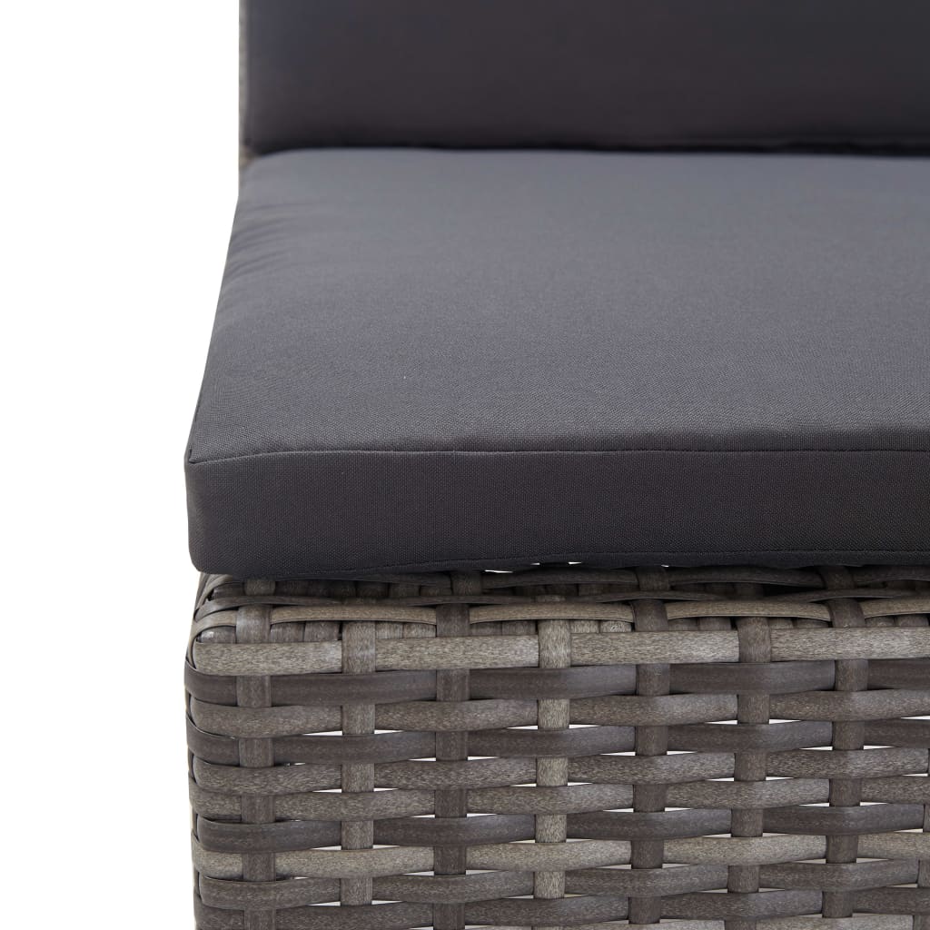 Salon de jardin 3 pcs avec coussins Résine tressée Gris - XIOS