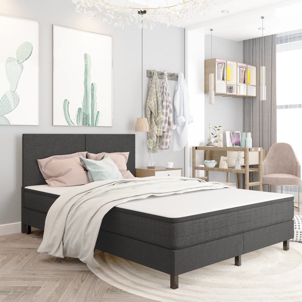 Sommier à lattes de lit sans matelas gris tissu 180x200 cm - XIOS