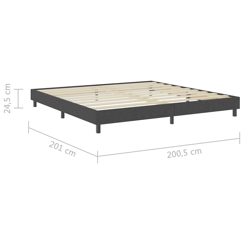Sommier à lattes de lit sans matelas gris tissu 200x200 cm - XIOS