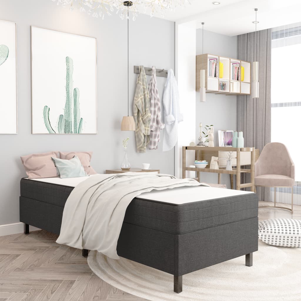 Sommier à lattes de lit sans matelas gris tissu 100x200 cm - XIOS