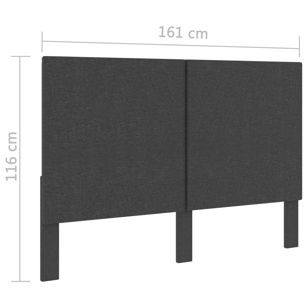 Tête de lit Gris foncé Tissu 160x200 cm - XIOS