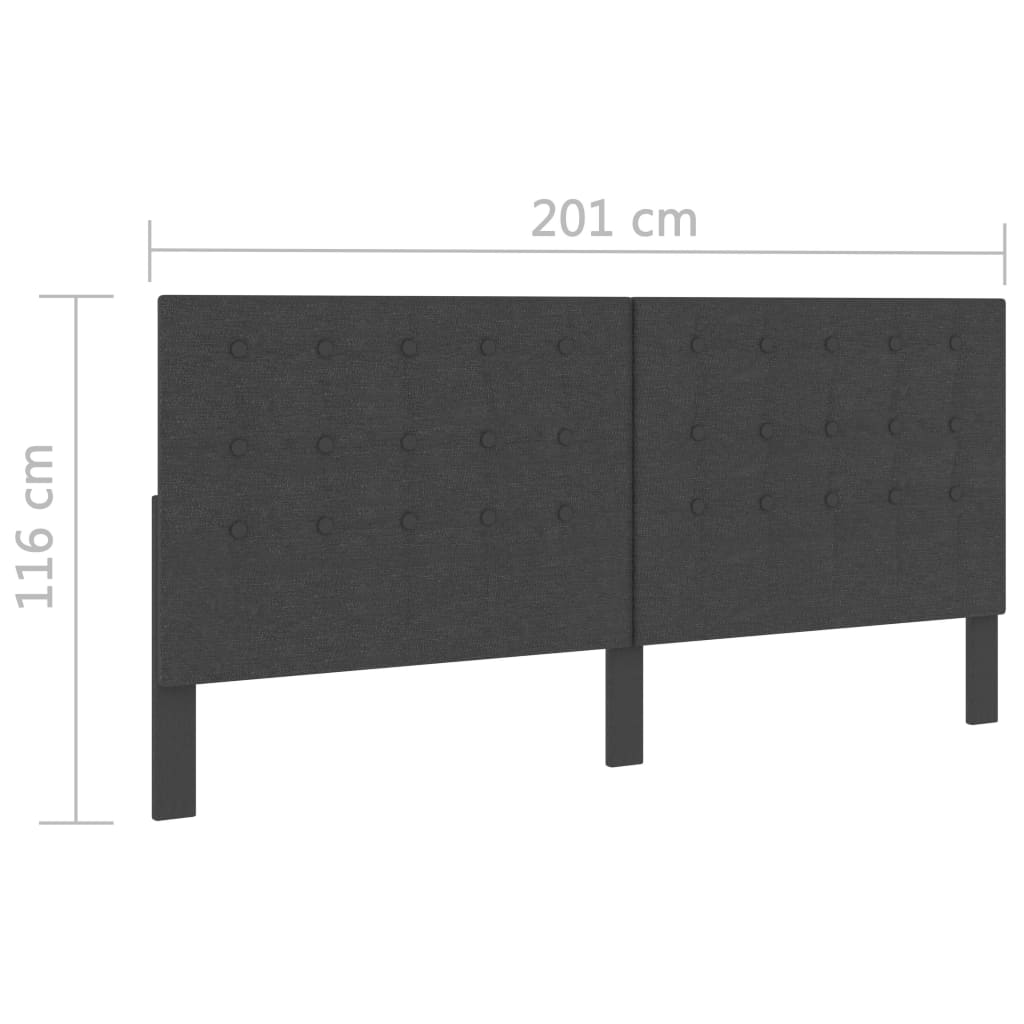 Tête de lit touffetée Gris foncé Tissu 200x200 cm - XIOS