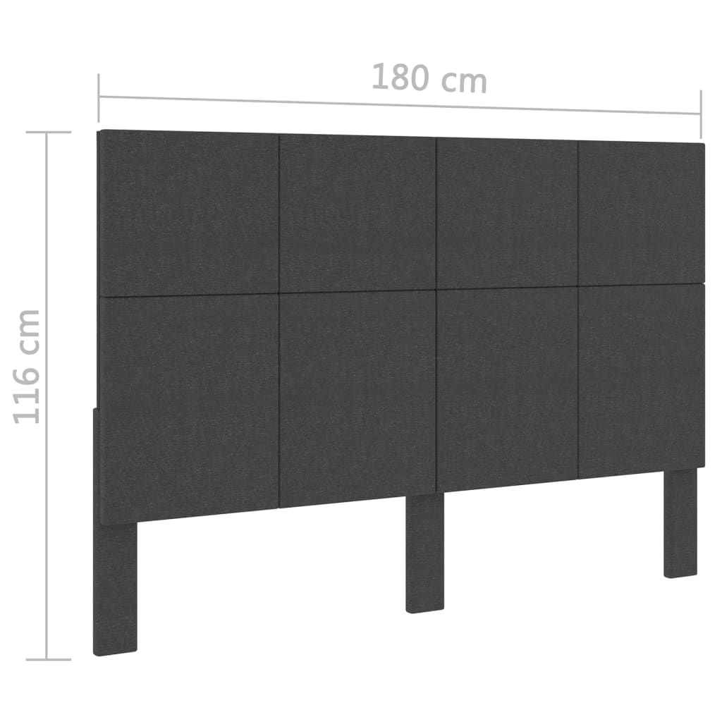 Tête de lit Gris foncé Tissu 180x200 cm - XIOS