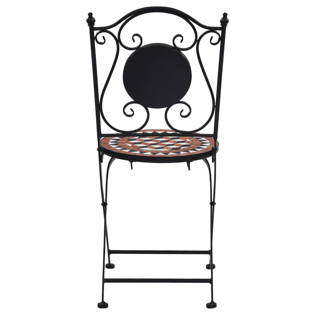 Ensemble de bistro 3 pcs mosaïque Carreau céramique Terre cuite