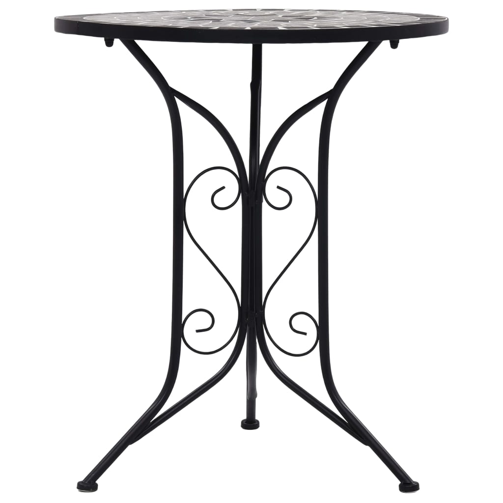 Mobilier de bistro 3 pcs mosaïque Carreaux céramiques Gris
