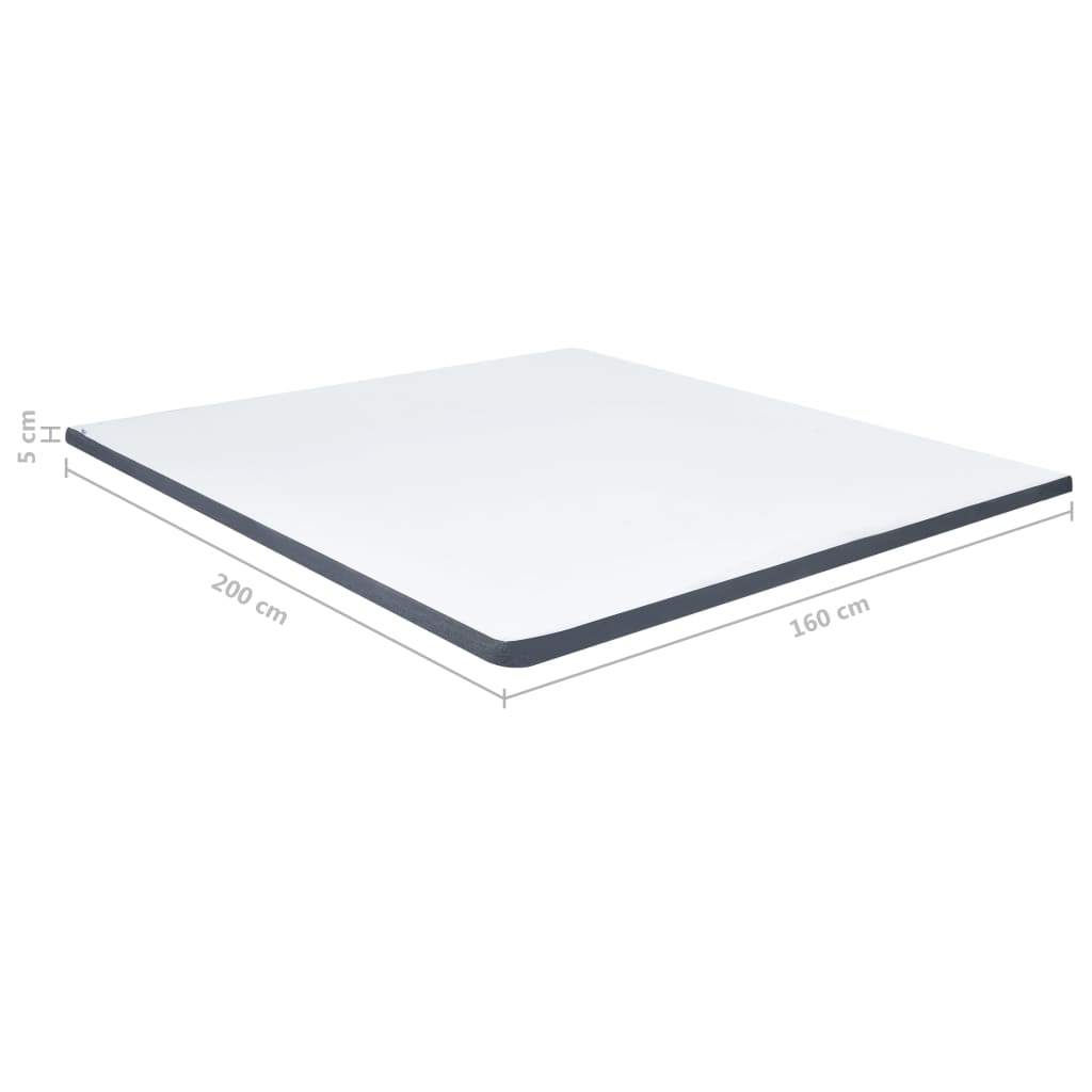 Surmatelas de sommier tapissier 200x160x5 cm mi-doux - XIOS