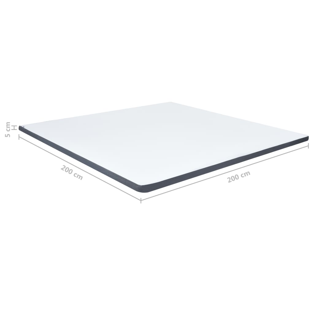 Surmatelas de sommier tapissier 200x200x5 cm mi-doux - XIOS