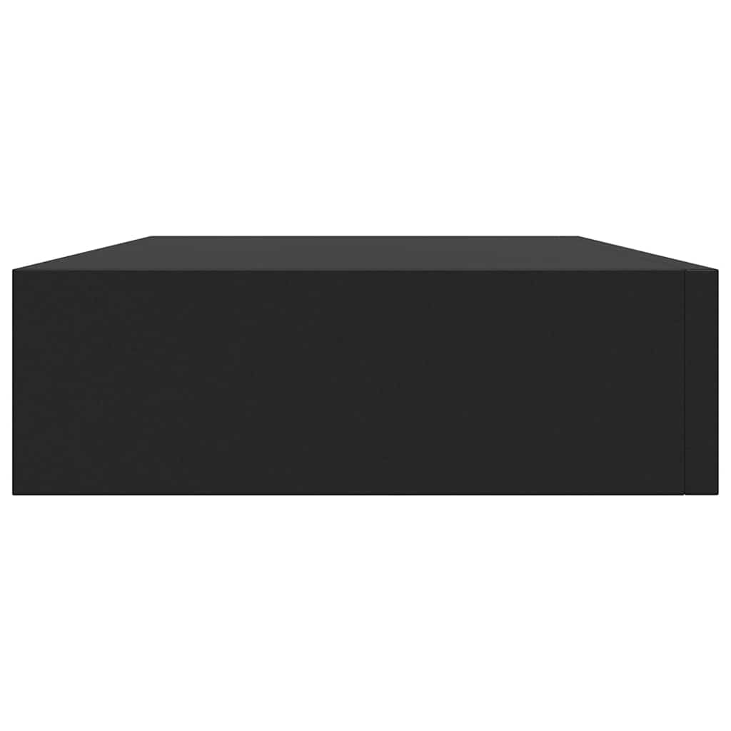 Étagère murale flottante avec tiroir Noir 48x25x8 cm - XIOS